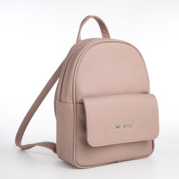 Рюкзак-мини женский TEXTURA, на молнии, размер 22×10×28 см, пудровый