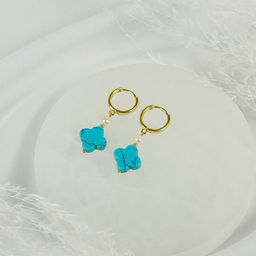 Серьги из Говлита тон. и Жемчуга