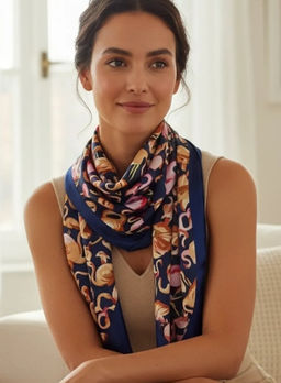 K13576 Платок (90/90см шелк) МУЛЬТИЦВЕТ_06