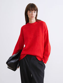 Bisiklet Yaka Kad?n Triko Kazak