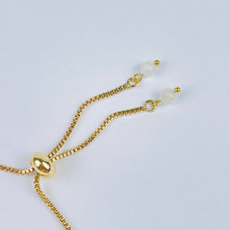 Браслет (Сахасрара) регулируемый из Флюорита, Аметиста и Лунного камня - Радуга самоцветов фото 3