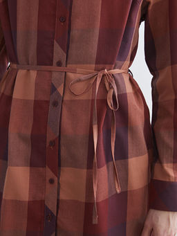 Beli Ku?akl? Ekose Kad?n G?mlek Tunik