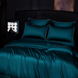 Комплект постельного белья Однотонный Сатин Премиум на резинке OCPR007 180*200*30;160*200*30;140*200*30 Евро 4 Наволочки