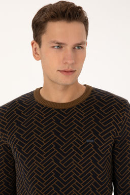 Erkek Slim Fit Bisiklet Yaka Haki Kazak - U.s. polo assn фото 9