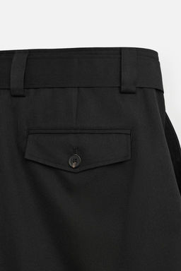 BELTED WIDE-LEG BERMUDA SHORTS - Zara фото 9