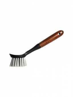 Щётка для мытья посуды 22x4,5x7 коричневый бук, ПП, ПЭТ