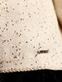 Джемпер из хлопковой пряжи с пайетками - Vilatte фото 4