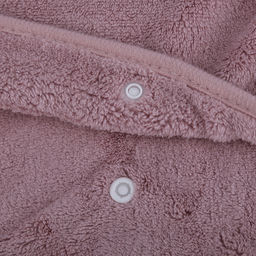 Парео махровое "Куколка" 80х165см, хлопок 100%, на резинке с липучкой, на кнопке, ажурный кант; с чалмой на пуговице 68х25см, сиреневый (Китай)