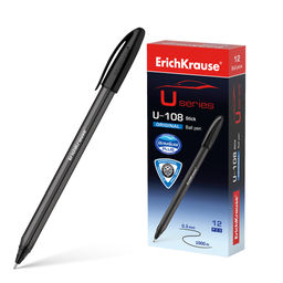 Цена за 12 шт. Ручка шариковая ErichKrause U-108 Stick Original 1.0, Ultra Glide Technology, цвет чернил черный (в коробке по 12 шт.)