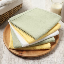 Набор махровых салфеток «Этель. Ромашки», 30×30 см - 5 шт., хлопок 100%