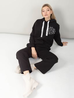 Джемпер из футера с капюшоном - Stilla фото 3