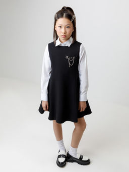 К 5933/черный сарафан для дев