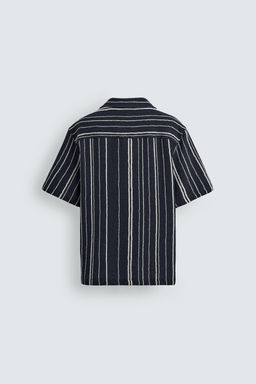 CAMISA REGULAR FIT JACQUARD RAYAS / Marino - Zara фото 9