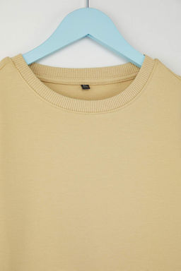 Pembe-Ekru K?z Cocuk Mevsimlik-Ince Bisiklet Yaka 2li Basic Orme Sweatshirt TKDAW25SW00000 - Trendyolmilla фото 19