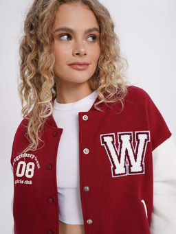 Бомбер-Толстовка (начес) БОРДОВЫЙ ТВОЁ