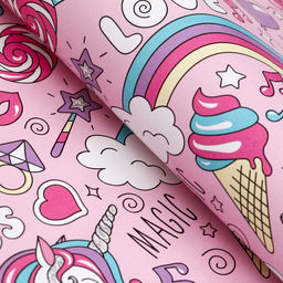 Набор упаковочной бумаги глянцевая Нежность 50 70 см ,2 листа - UPAK LAND фото 3