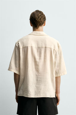 CAMISA POLO ALGOD?N - VISCOSA / Beige - Zara фото 3