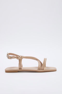 Trendyol Shoes Nude Bilekten Baglamal? Ince Bantl? Kad?n Sandalet TAKSS25SD00047 - Trendyolmilla фото 3