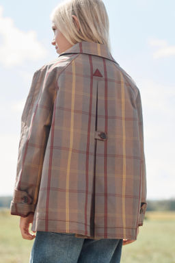 LIMITED EDITION CHECK WAXED COAT - Zara фото 3