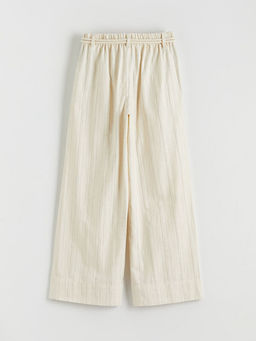 Beli Lastikli ?izgili K?z ?ocuk Pantolon