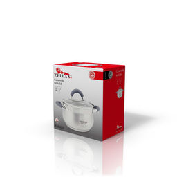 Кастрюля нерж 5,1 л ZEIDAN со стекл крышкой, мат тонир, арт. Z-50253