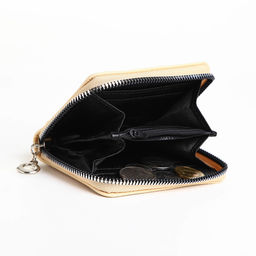 Кошелёк на молнии «Фея осени», отдел для карт, для монет, бежевый