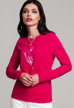 Базовый лонгслив с принтом - Sahar art lab фото 5