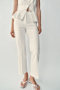 PANTAL?N MINI FLARE / Blanco - Zara фото 2