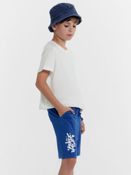 Шорты для мальчиков синие с печатью - Mark formelle фото 2