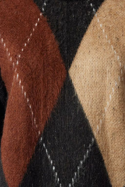 Siyah Renk Bloklu Yumusak Dokulu Triko Kazak TWOAW25KZ00263 - Trendyolmilla фото 3