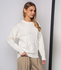 Джемпер #КТ818 (6), молочный