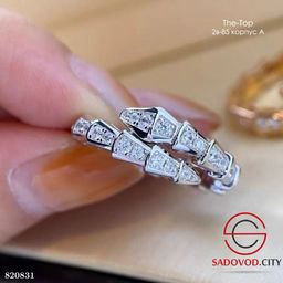 Колечко змея со стразами