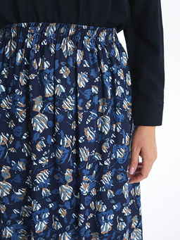 Beli Lastikli Desenli Kad?n Etek