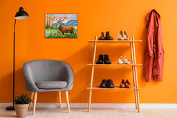 Кристальная (алмазная) мозаика ФРЕЯ ALPD-131 на подрамнике Олень в горах 40 х 30 см