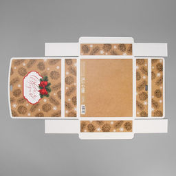 Цена за 4 шт. Коробка подарочная С Новым годом, крафт, 20 х 18 х 5 см, БЕЗ ЛЕНТЫ - Дарите счастье фото 5