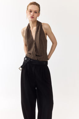 Top efecto arrugado con escote en V - H&m фото 6
