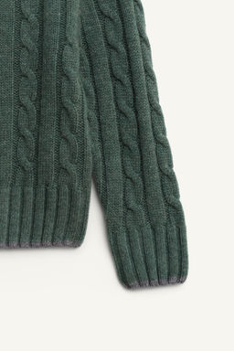 CABLE-KNIT JUMPER 100% WOOL LIMITED EDITION
