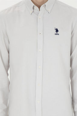 U. S. Polo Assn / Мужская базовая рубашка с длинным рукавом Stone - U.s. polo assn фото 6