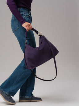 Замшевая сумка на плечо Deboro 30900 виноград