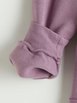 Bask?l? K?z ?ocuk Kal?n Sweatshirt