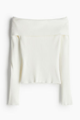 Top off-the-shoulder en punto de canale - H&m фото 8
