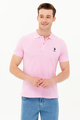 Мужская светло-розовая базовая футболка - U.s. polo assn фото 15
