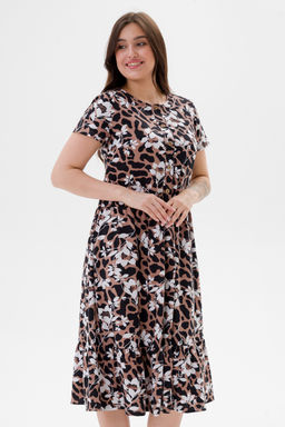 Платье женское из кулирки Кармелита 2 цветок кофе - Амадэль фото 11