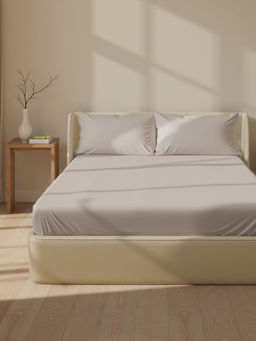 Простыня на резинке евро SL Home Modal, 180200+30 см, серая, модал - Sima-land home фото 4