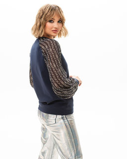 Свитшот с шифоновым рукавом реглан - Sahar art lab фото 6