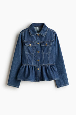 Cazadora denim con peplum