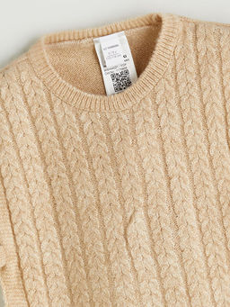 Bisiklet Yaka K?z ?ocuk Triko S?veter