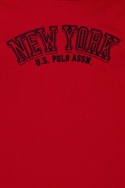 U. S. Polo Assn Красная толстовка с капюшоном для девочки - U.s. polo assn фото 3