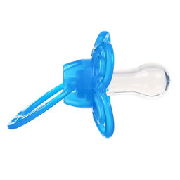 Набор Соска - пустышка с держателем, SL, КЛ +6 мес., с колпачком Бабочка, голубой - Крошка я фото 3