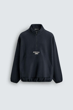 EMBROIDERED FAUX SHEARLING POUCH POCKET JACKET - Zara фото 8